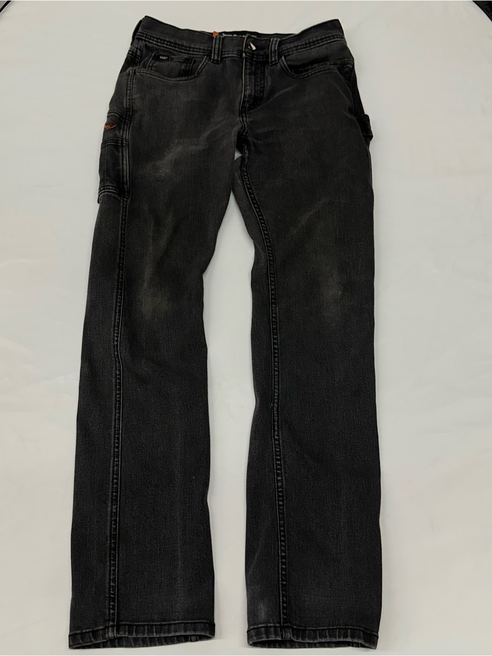 SAINT Straight Fit Jeans Men’s 30x33 Black Denim Workwear Moto Style Pants